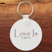 Liefde is regenboog sleutelhanger (Voorkant)