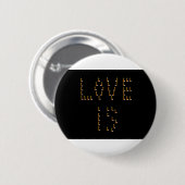 Liefde is ronde button 5,7 cm (Voorkant /achterkant)