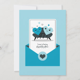 Liefde is Samen Dom Zijn - Blue Tones Kaart