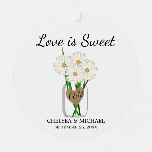 Liefde is Sweet Ceramic Ornament (Voorkant)