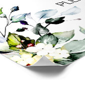 Liefde is Sweet Greenery Vrijgezellenfeest Sign Poster (Hoek)