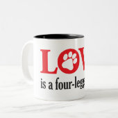 Liefde is tweekleurige koffiemok (Voorkant links)