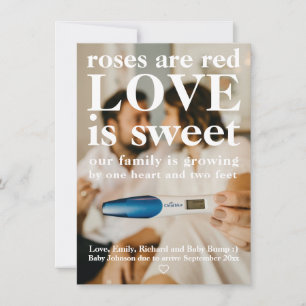 Liefde is Valentijnse Zwangerschap Zwangerschap Ma Aankondiging