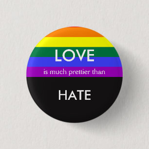 Liefde is veel  dan Hate Gay Pride Equality Ronde Button 3,2 Cm