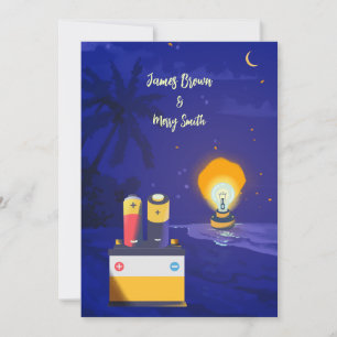 Liefde is Verlichting Radiant Union Souls bruiloft Kaart