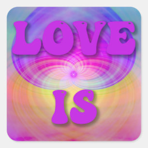 Liefde is vierkante sticker
