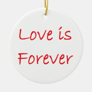 liefde is voor altijd keramisch ornament