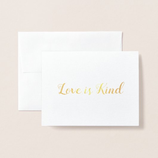 Liefde is Vriendelijke Folie Note Kaart (Voorkant met envelop)