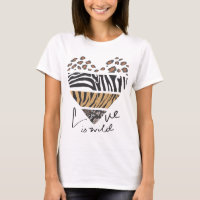 "Liefde is Wild" Hartvorm Wild Bont Patroon