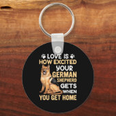 Liefde is zo geweldig als je Duitse herder. Sleutelhanger (Voorkant)