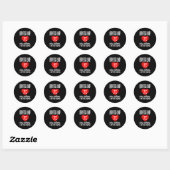 Liefde is zoals Pi! Echte irrationele en nooit ein Ronde Sticker (Vel)