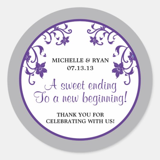 Liefde is zoet - Bloemen Ronde Sticker (Voorkant)