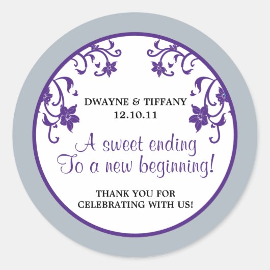 Liefde is zoet - Bloemen Ronde Sticker (Voorkant)