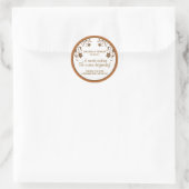 Liefde is zoet - Bloemen Ronde Sticker (Tas)