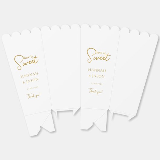 Liefde is Zoet! Elegant, eenvoudig Bedankdoosjes (Ongevouwen)