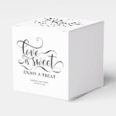 Liefde is zoet Geniet van een traktatie bruiloft Bedankdoosjes (Voorkant Zijde)