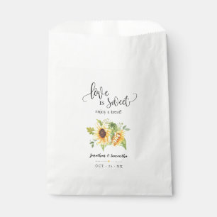 Liefde is zoet genieten van een traktatie zonneblo bedankzakje