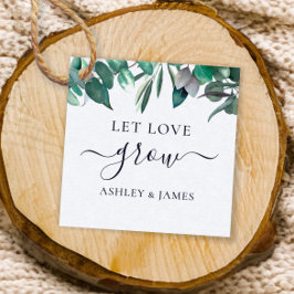 Liefde is zoet label, Handgemaakte giftlabel, Trou Bedankjes Labels