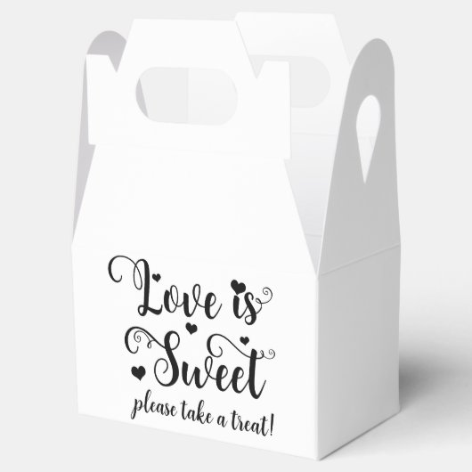 Liefde is zoet Neem een traktatie aangepaste bruil Bedankdoosjes (Geopend)