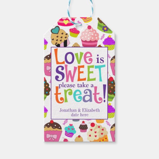 Liefde Is Zoet Neem Een Treat Cadeaulabel (Voorkant)