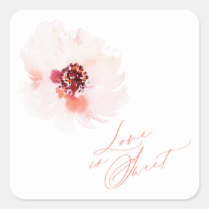 Liefde is Zoet – Romantisch Vierkante Sticker