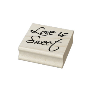 Liefde is zoet - Script Rubberstempel