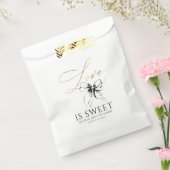 Liefde is zoet zwart lint gouden schrift bedankt bedankzakje (Gezegeld)