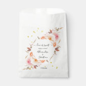 Liefde is zoete bloemige bruiloft snoep bedankzakje (Voorkant)