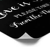 Liefde is zoete bruidsuitnodiging trouwteken poster (Hoek)