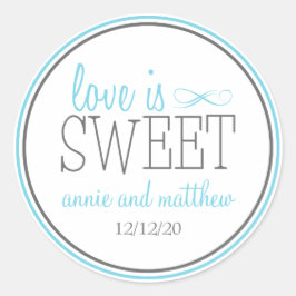 Liefde is zoete etiketten (blauw/grijs)