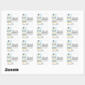 Liefde is zoete gepersonaliseerde Wedding Cake Box Vierkante Sticker (Vel)