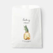 Liefde is zoete tropische ananas bruiloft bedankzakje (Voorkant)