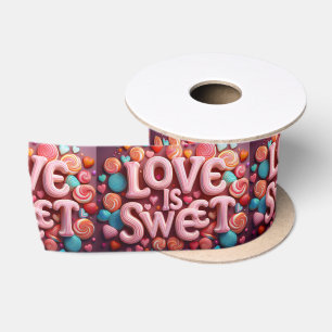 Liefde Is Zoete Valentijn Huwelijk Typografie Lint
