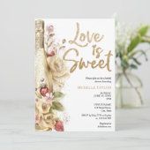 Liefde is zoete zomer Boho Blush Roze Kaart (Staand voorkant)