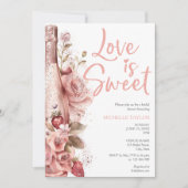 Liefde is zoete zomer Boho Blush Roze Kaart (Voorkant)