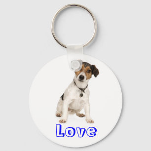 Liefde Jack Russell Terrier Puppy Hond Sleutelhang Sleutelhanger