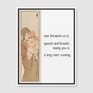 Liefde, Japanse moeder kind Haiku Magnetic Card