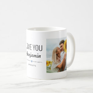 Liefde je aangepaste mannelijke naam Birthday Foto Koffiemok