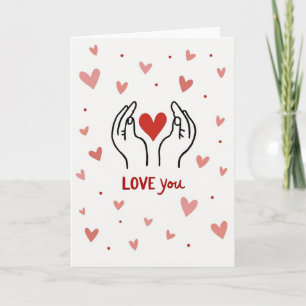 Liefde Je Hart Handen Kaart