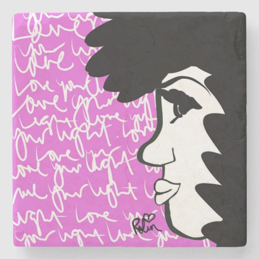 Liefde je lichtstone Onderzetter (Voorkant)