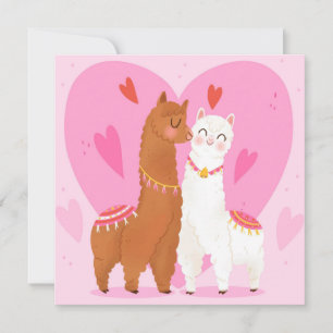 Liefde je Llama Holiday Card Feestdagenkaart