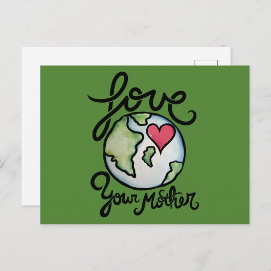 Liefde je moeder aarde briefkaart (Voorkant / Achterkant)