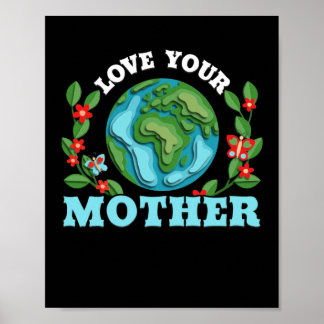 Liefde je moeder aarde milieubescherming poster