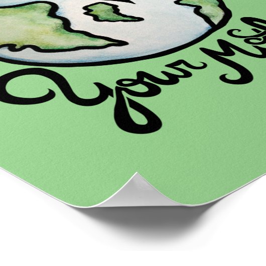 Liefde je moeder aarde poster (Hoek)