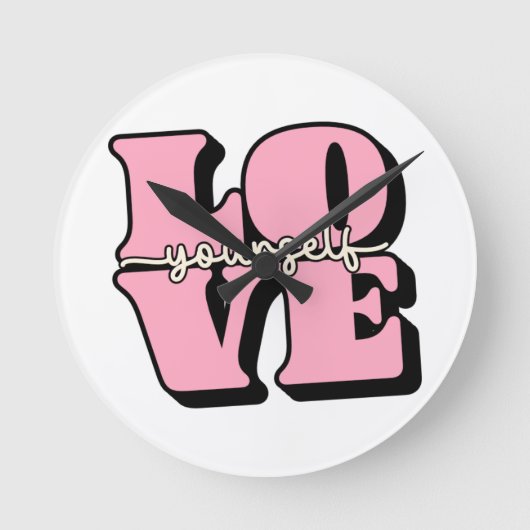 Liefde je zelf ronde klok (Voorkant)