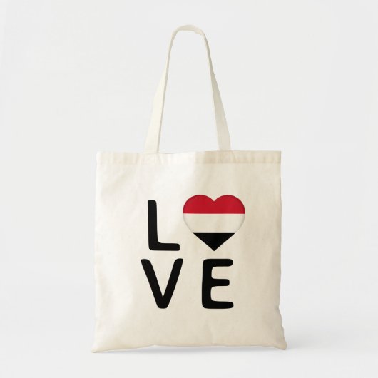 Liefde - Jemen vlag Tote Bag (Voorkant)