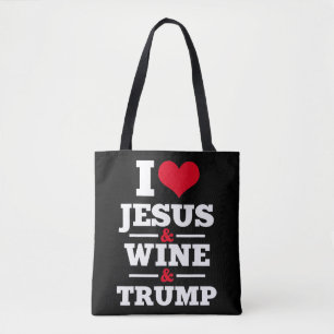 Liefde Jesus Wine Trump Religieuze Christelijke Fa Draagtas