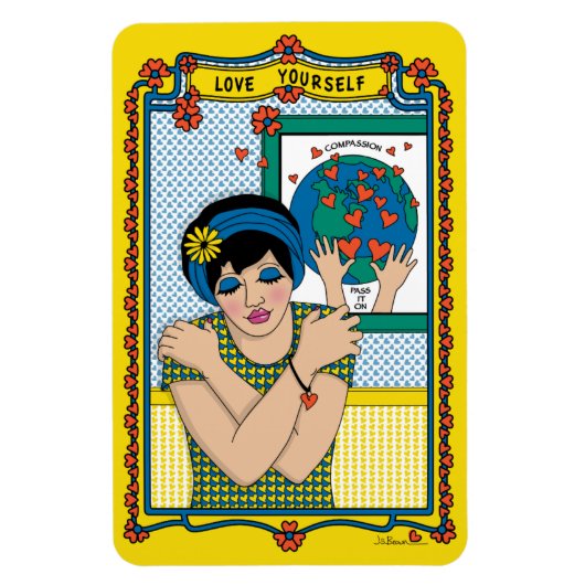 Liefde jezelf_B_4x6 koelkast Magnet Magneet (Verticaal)