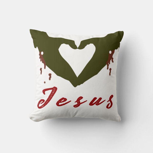 liefde Jezus Kussen (Voorkant)