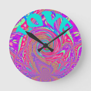 Liefde jij bewaart de datum Grafische Tekst Kunst Ronde Klok
